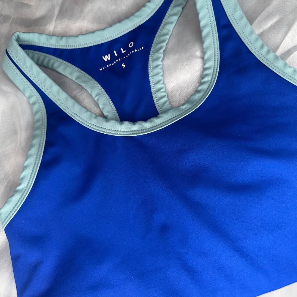 Wilo the label blue sports bra Small active,sports